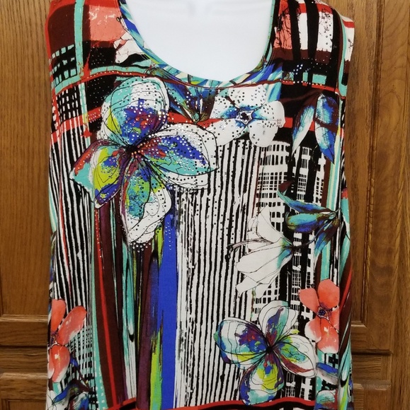 Thomas and Olivia Tops - Shark bite tank with bling